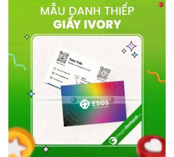 Mẫu Name Card Giấy Ivory