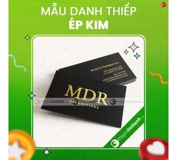 Mẫu Name Card Ép Kim
